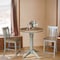International Concepts Round 30 in Rd Ped Gathering Ht Table, 2 San Remo Stools, Hickory/Stone, 30 W, 30 L, 35.9 in H, Wood K41-30RT-27B-S102-2 - alternate 4